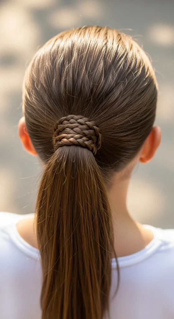 24. Ponytail with Three-Strand Braid Accent.webp