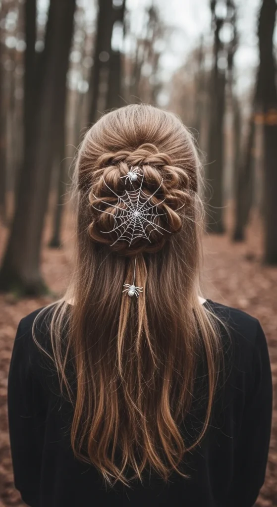26. DIY Spider Web Updo.webp