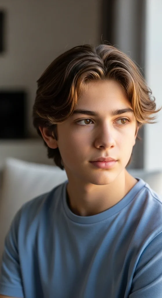 3. Curtain Bangs Middle Part for Wavy Hair.webp