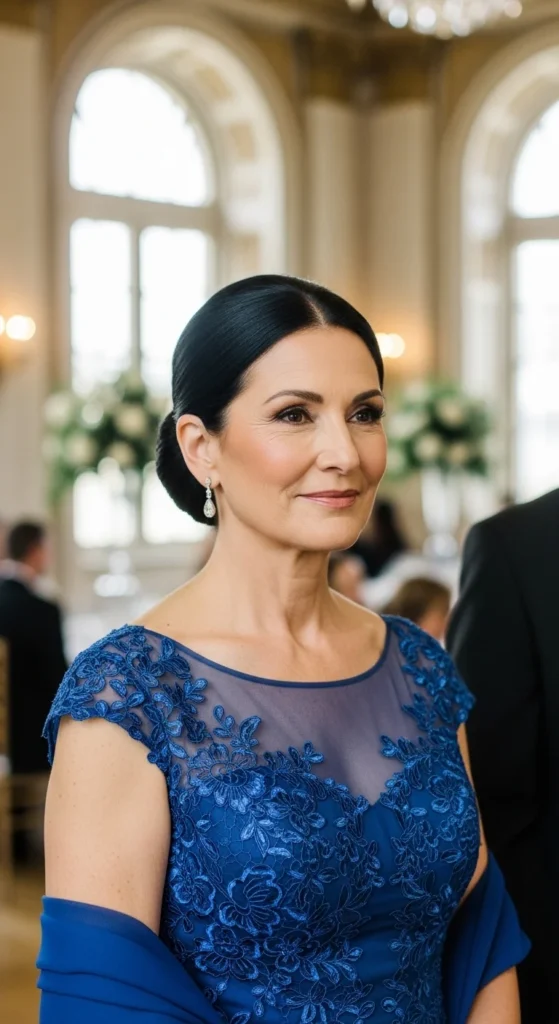 3. Sleek Low Chignon with Center Part.webp