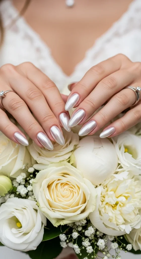 5. Glazed Chrome Bridal Nails.webp