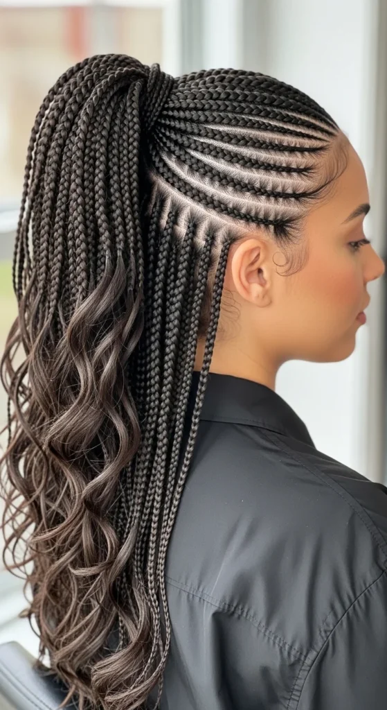 5. Micro Braids into Half-Up Pony.webp