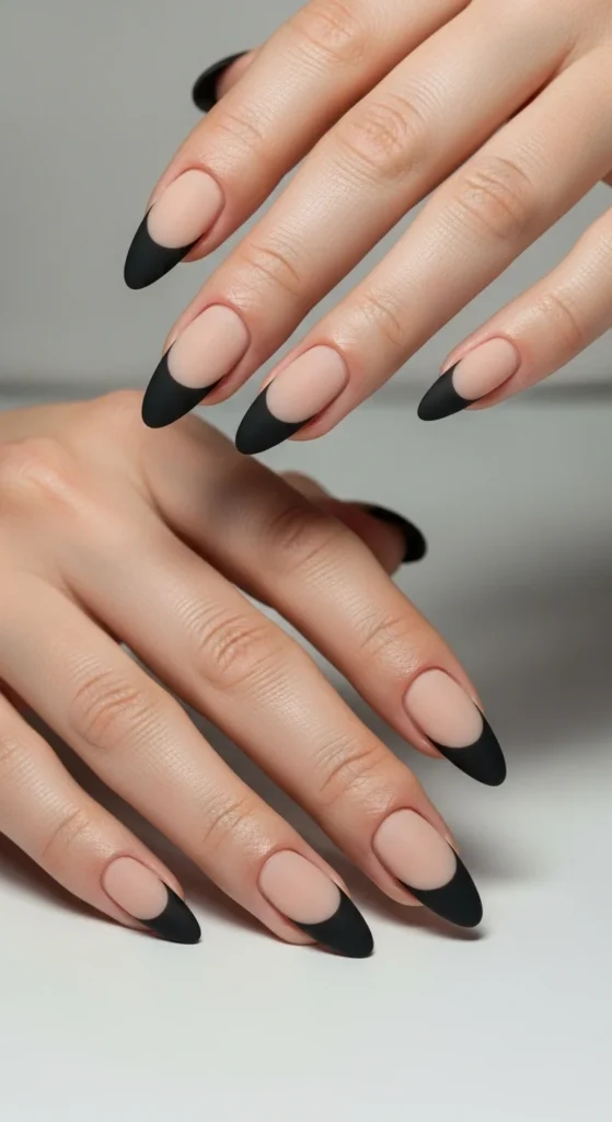 6. Matte Black French Tips.webp