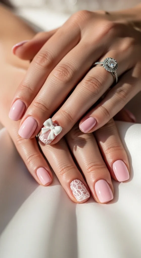 9. Bow Accent Bridal Nails.webp