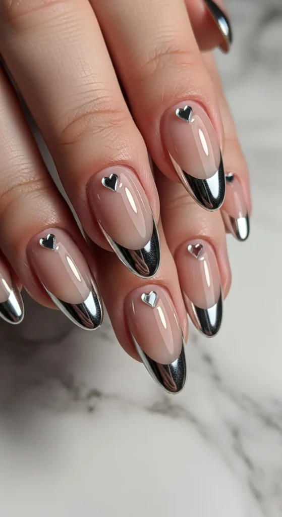 9. Chrome Heart French Manicure.webp
