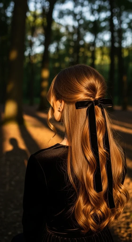 9. Ribbon-Tied Half-Up Elegance.webp