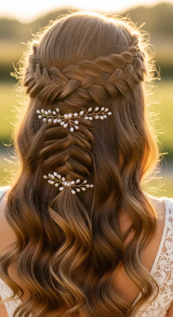 9. Viking Crown Braid With Loose Curls.webp