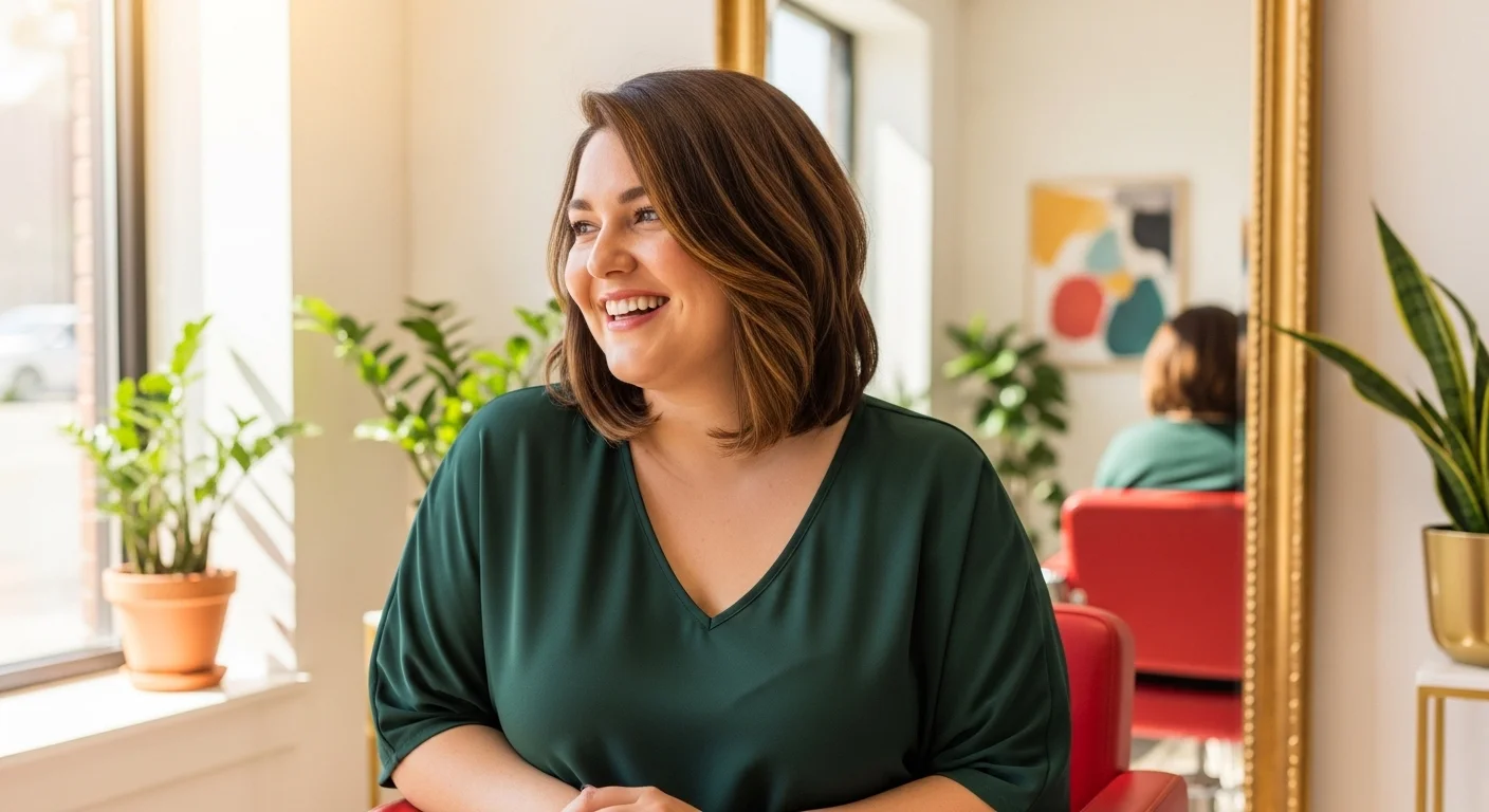 How to Ask for a Bob Haircut That Flatters a Plus Size Face (So It Frames Perfectly)