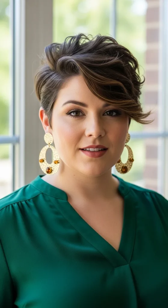 how to style a pixie cut for plus size women.webp