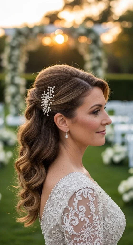 mother of the bride half up half down hair.webp