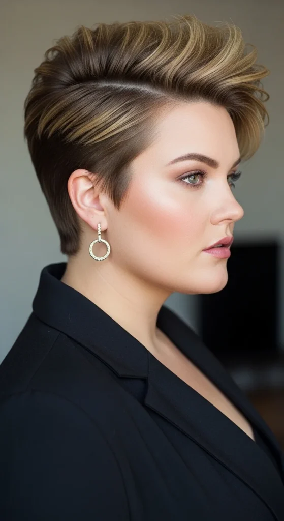 short haircuts for round face plus size.webp