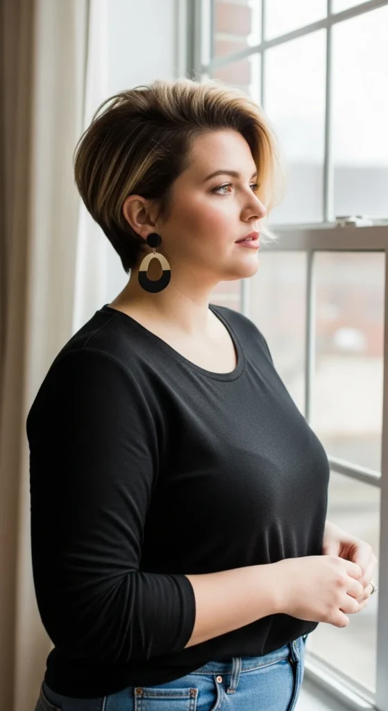 short hairstyles for plus size women.webp