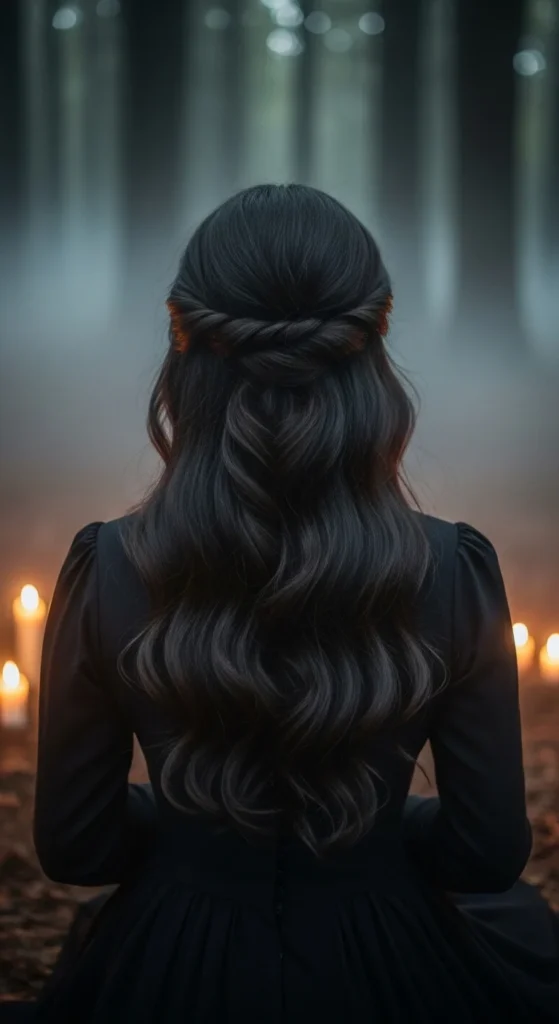 1. Soft Gothic Half-Up Waves.webp