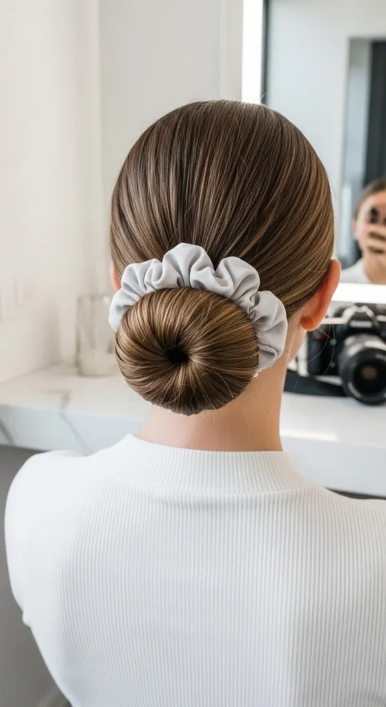 10. Low Bun With Scrunchie Accent.webp