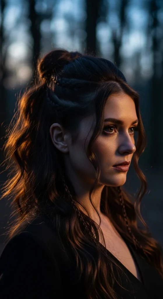 10. Mini Braid Accent Half-Up Style.webp