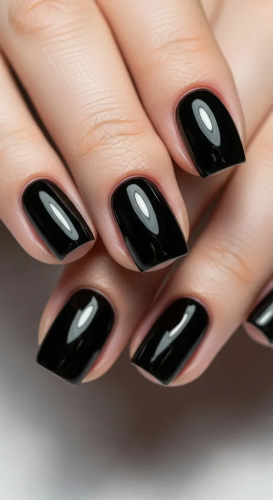 10. Short Square Black Nails for Daily Wear.webp