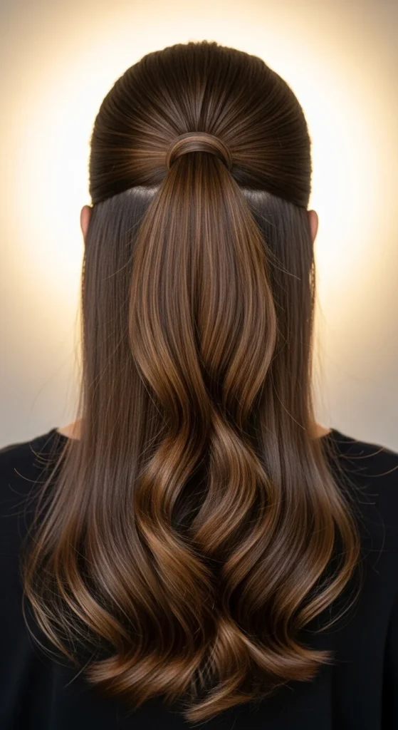 11. Half-Up Ponytail for Quick Polish.webp