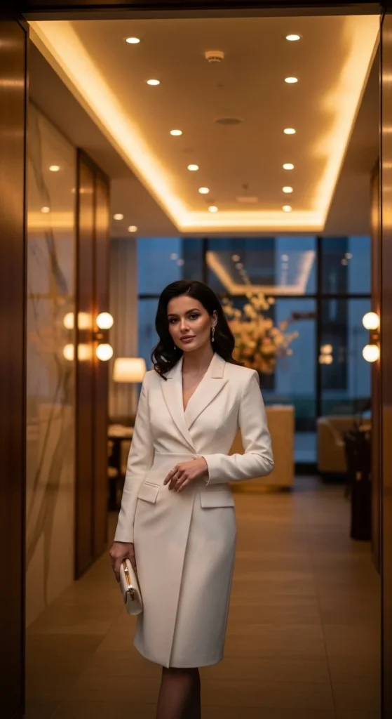 12. Blazer Dress with Sleek Heels.webp