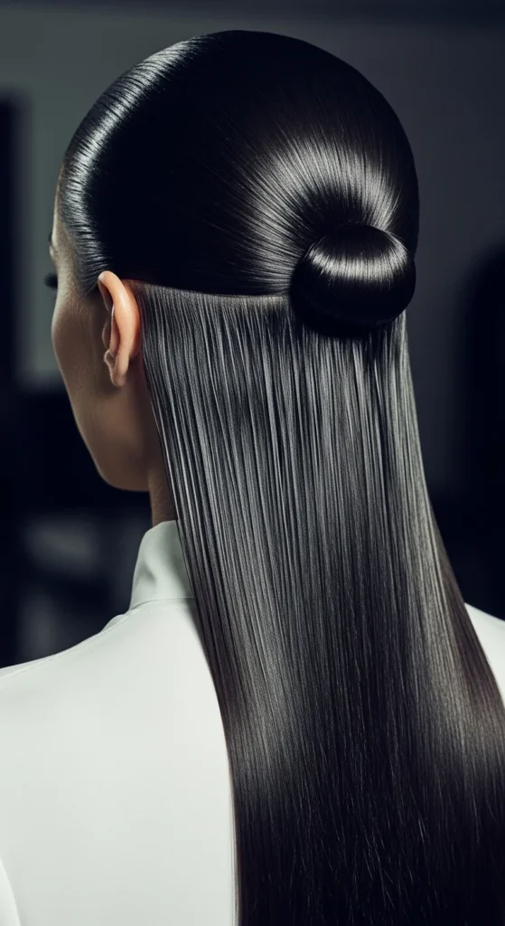 12. Frizz-Control Sleek Half-Up Look.webp