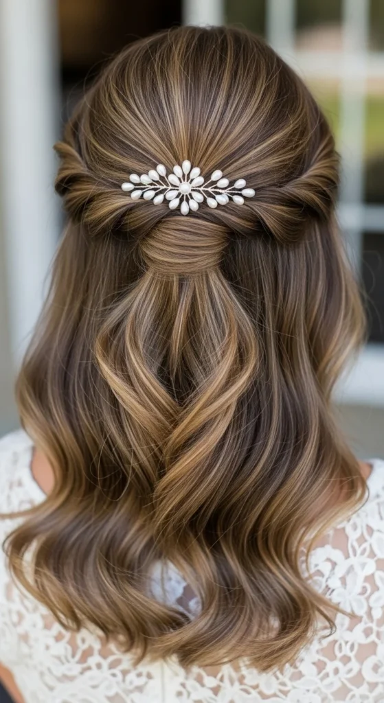 14. Loose Half-Up Twist with Accessory.webp