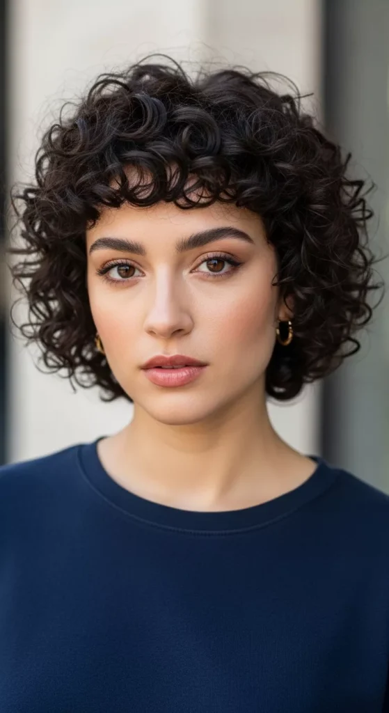 14. Short Curly Cut with Micro Bangs (High Maintenance).webp