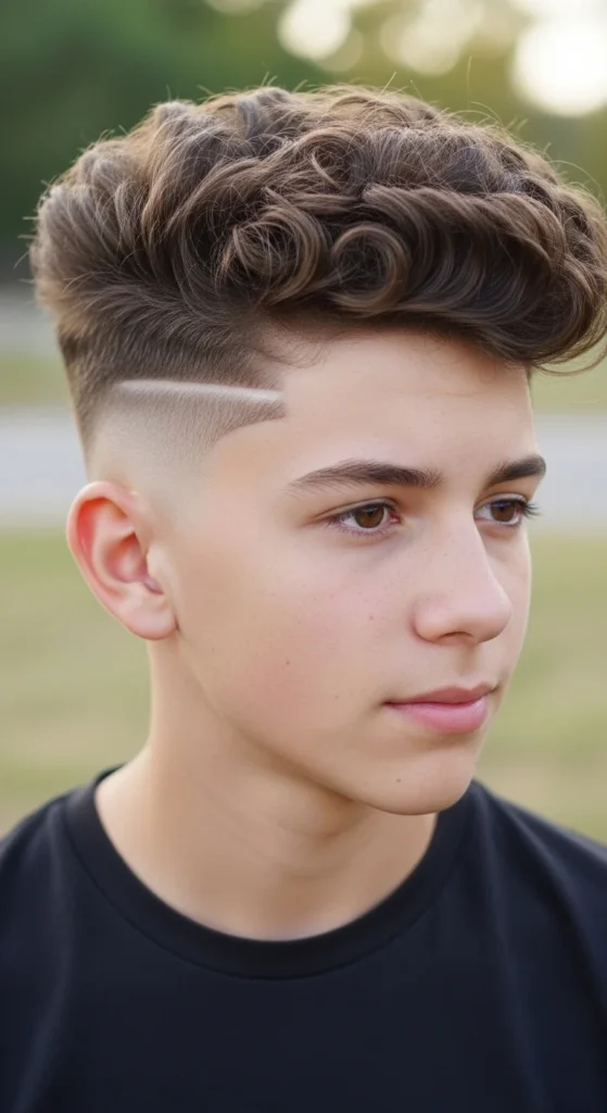 15) Curly High Fade with Volume Top (Sharp Contrast).webp