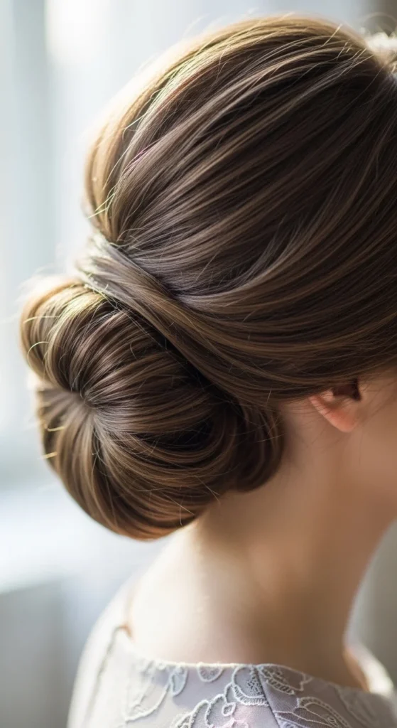 15. Low Bun With Wispy Bangs.webp