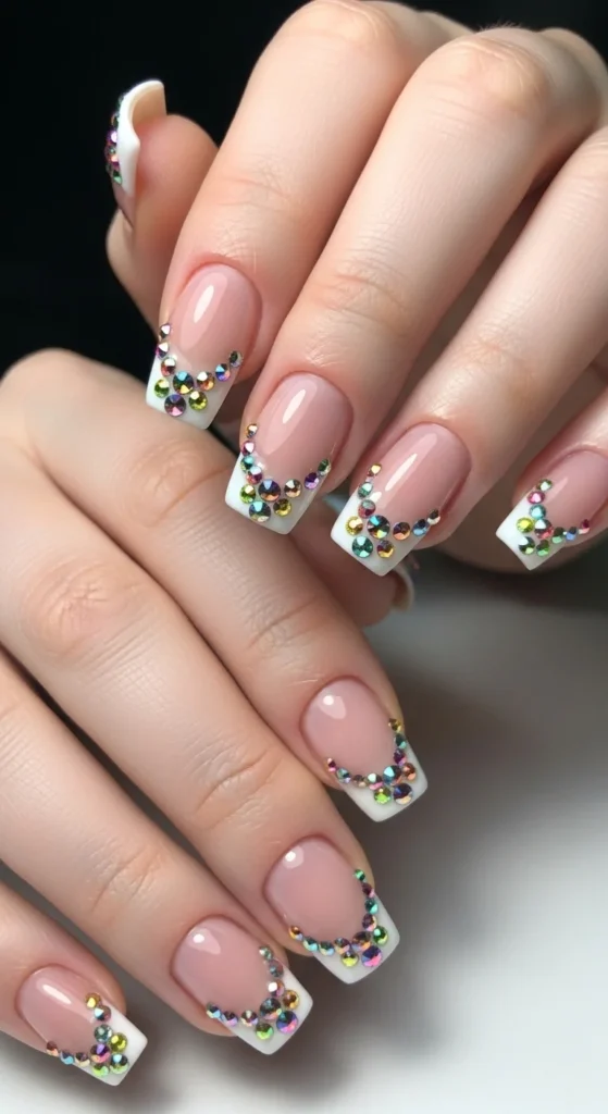 15. Multi-Colored Gem French Tips.webp