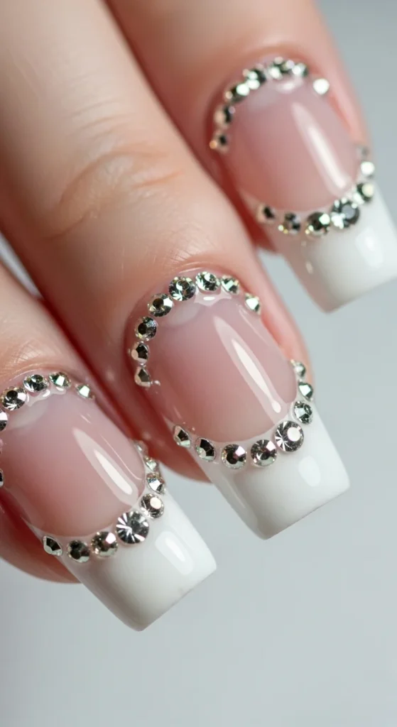 17. Builder Gel Secured Rhinestone French.webp