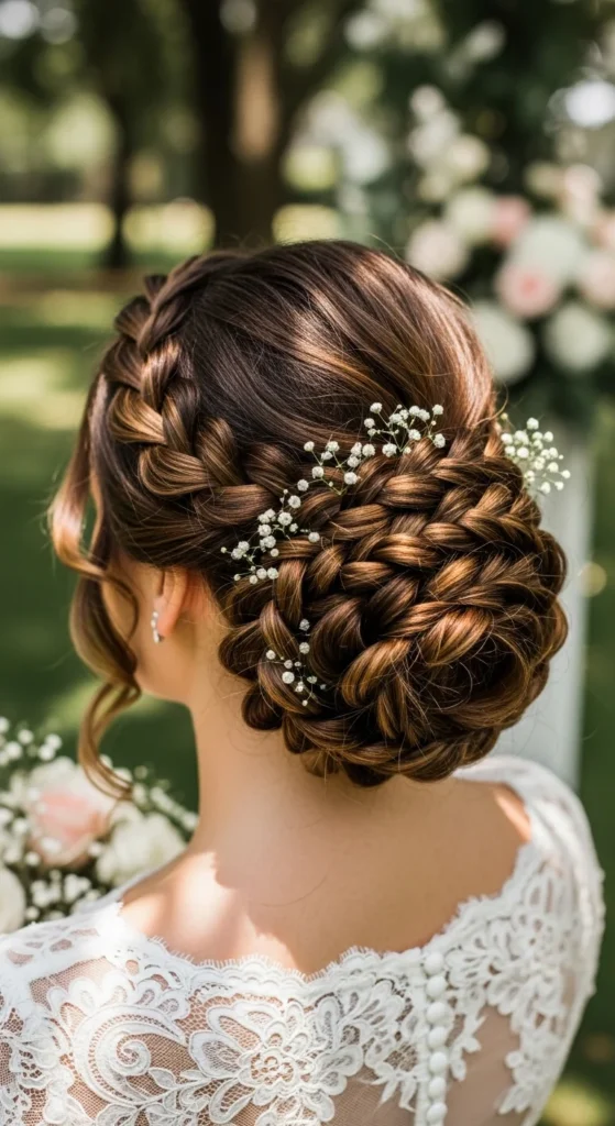 19. Braided Bun for Outdoor Weddings.webp