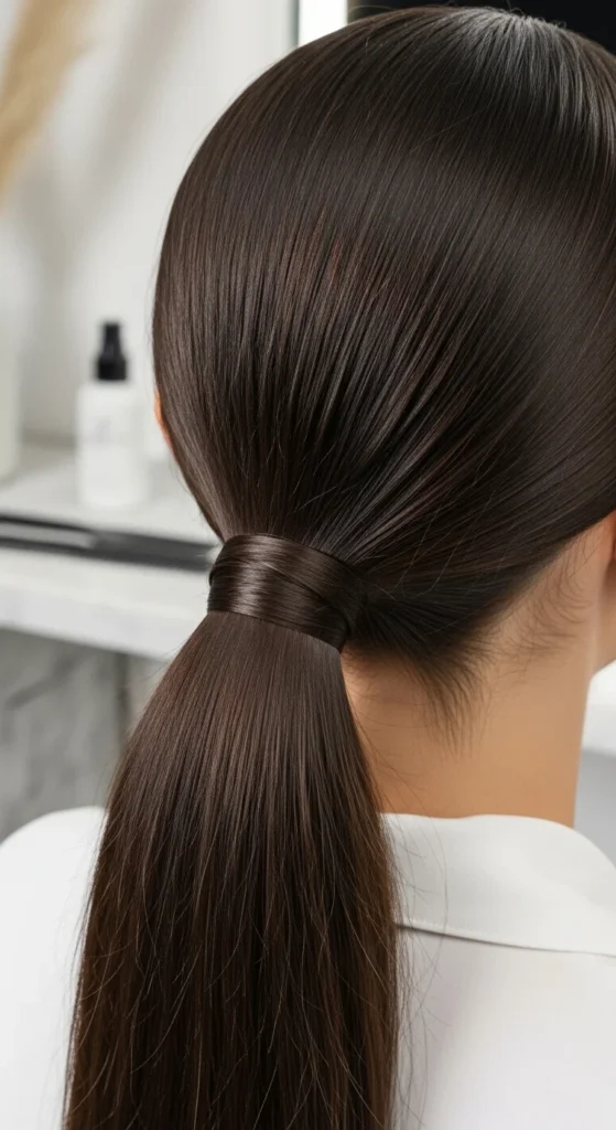 2. Sleek Low Ponytail With Wrapped Base.webp