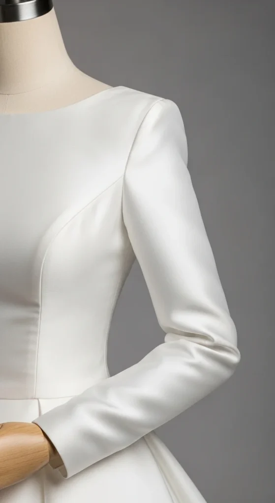 21. Satin Sleeves with a Clean Shoulder Line.webp