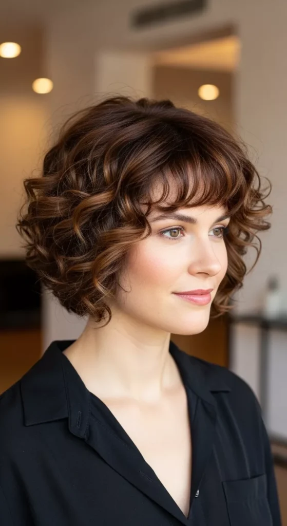 21. Short Curly Bob with Graduated Layers (Low Maintenance).webp