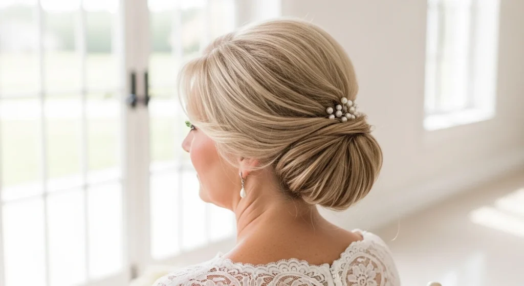 22 Creative Mother of the Bride Hairstyles for Thick Hair for Smooth, Controlled Elegance.webp