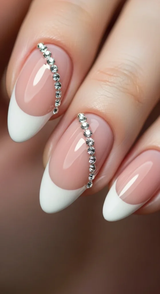 22. Almond French with Side-Swept Gem Trail.webp