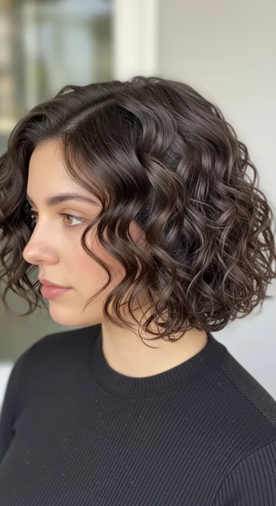 23. Classic Curly Bob with Even Layers (Low Maintenance).webp