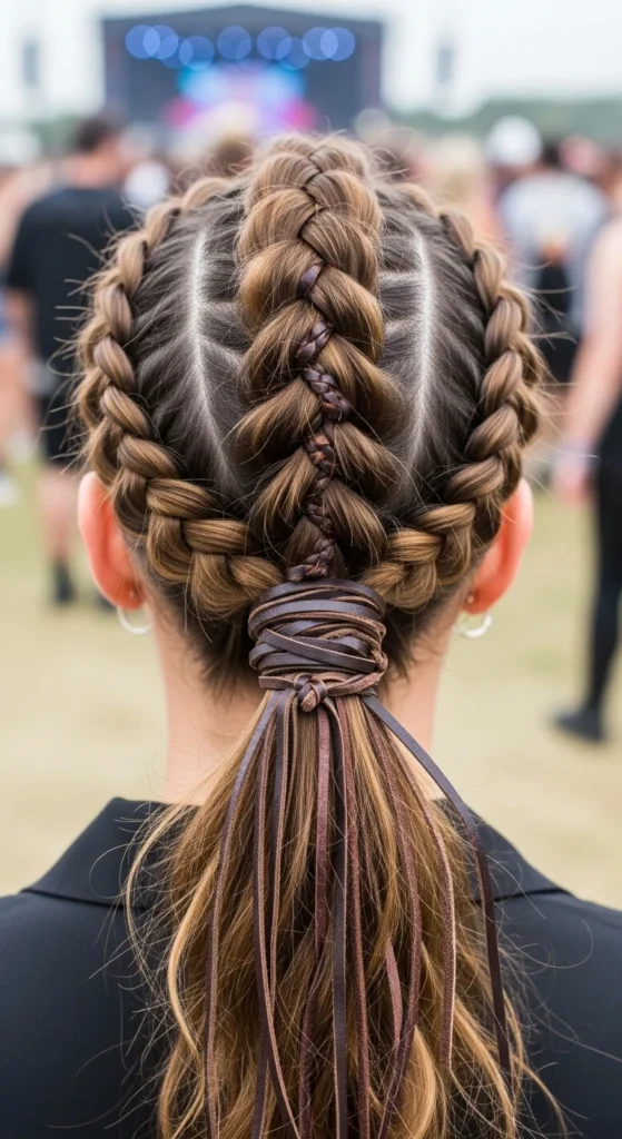 3. Half-Up Viking Braids with Ponytail.webp
