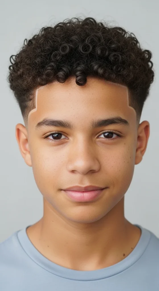 4. Curly Taper Fade with Volume on Top.webp