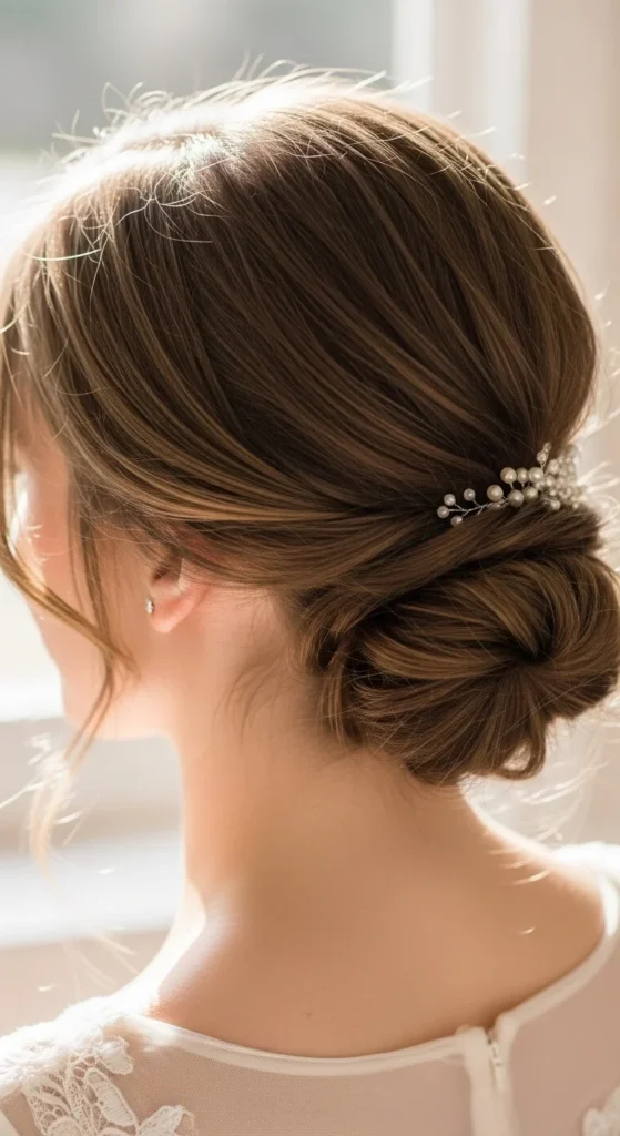4. Twisted Side Chignon for Thin Strands .webp