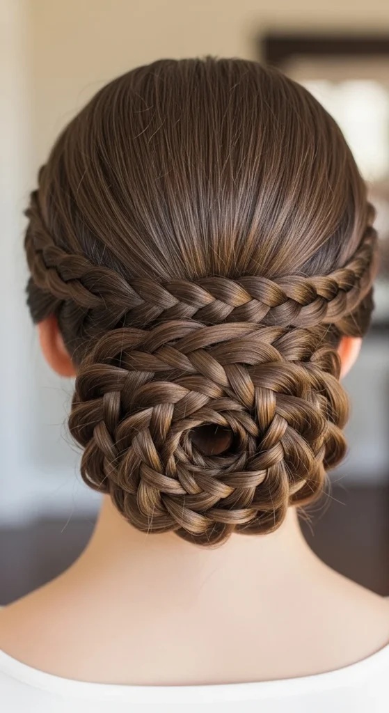 5. French Braided Low Bun.webp