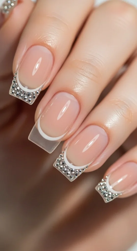 6. Nude Jelly Base with Crystal French Edge.webp