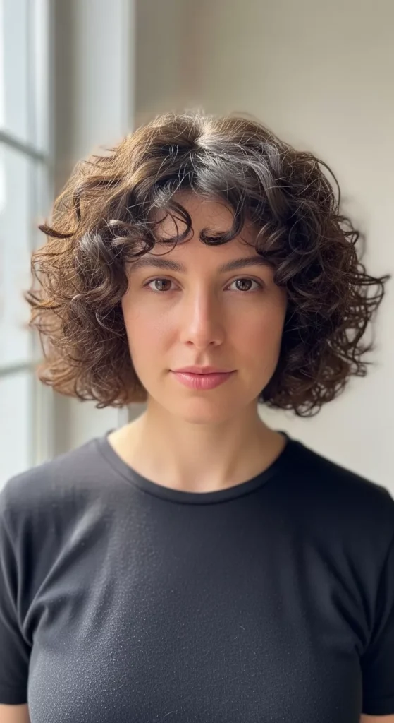 6. Rounded Curly Bob to Avoid Triangle Shape (Low Maintenance).webp