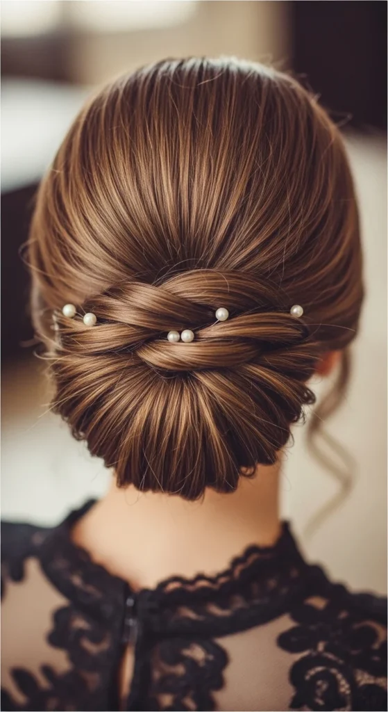 7. Twisted Chignon With Pearl Pins.webp