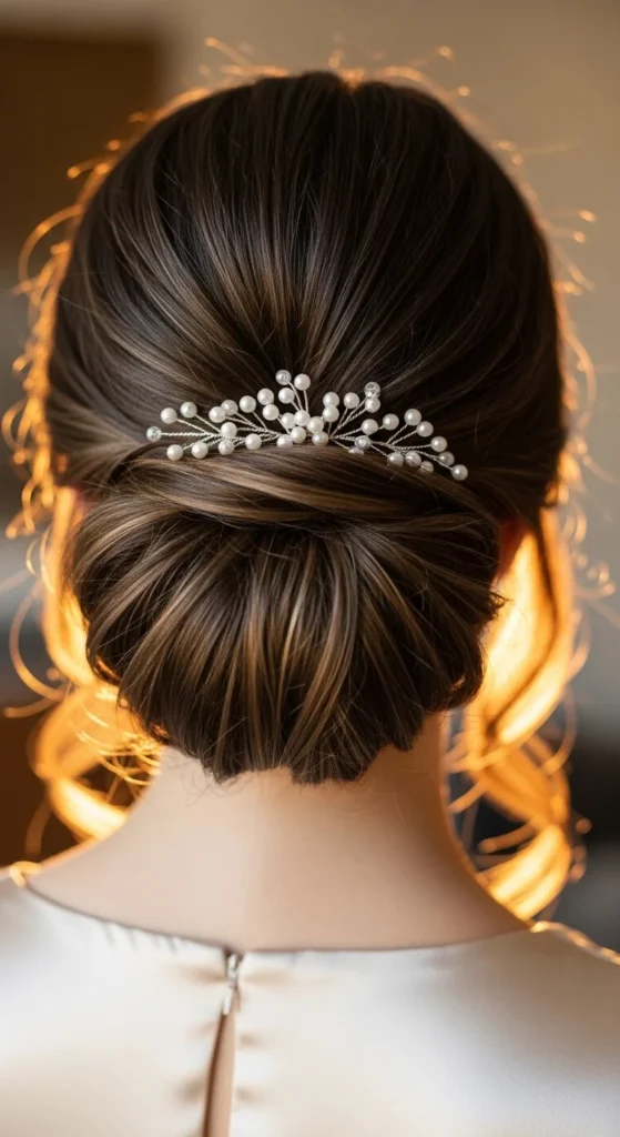 9. Low Curly Bun With Loose Texture.webp