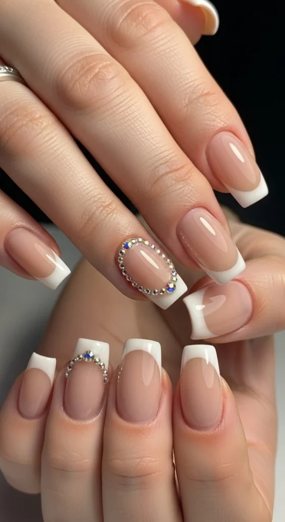 French Nails with Gems.webp