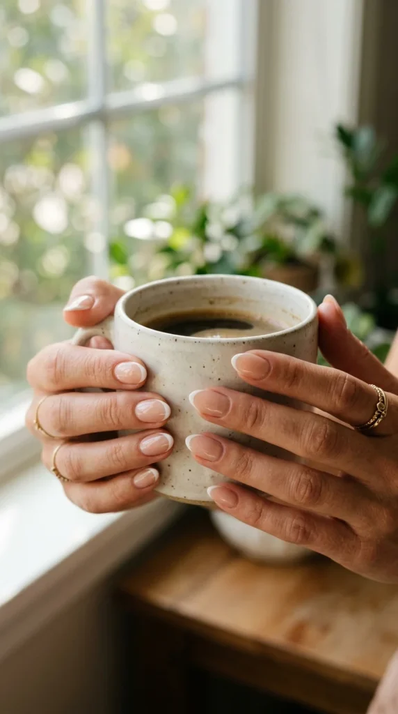 1. Micro French Tips on Short Nails.webp