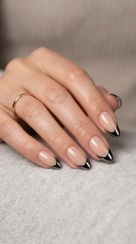 10. Black Chrome French Tips.webp