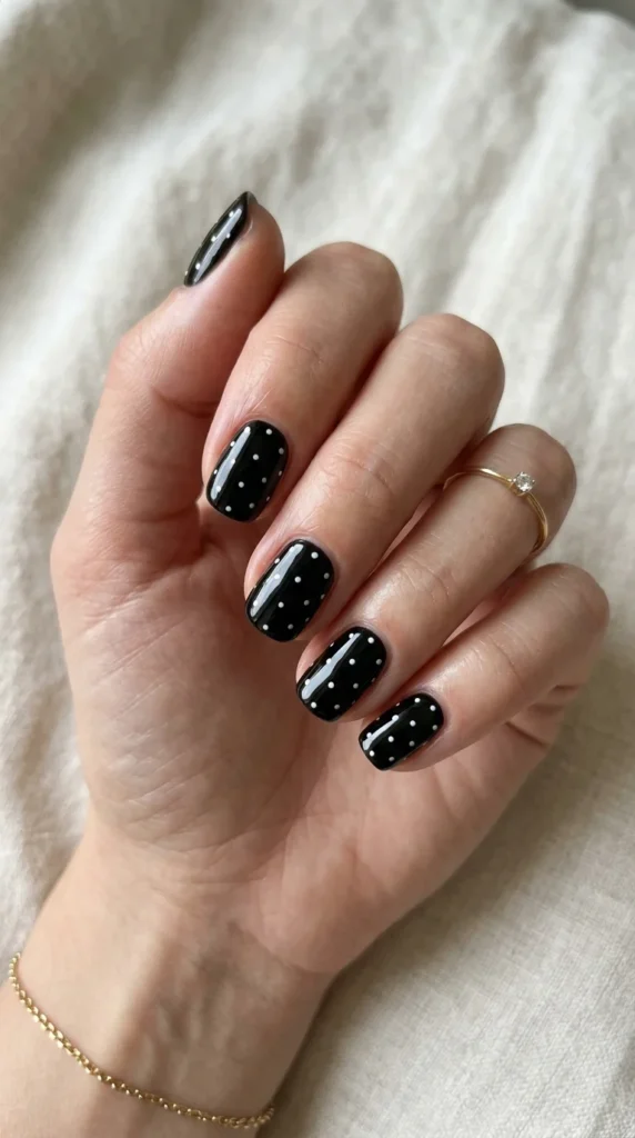 12. Black Nails with Tiny White Dots.webp