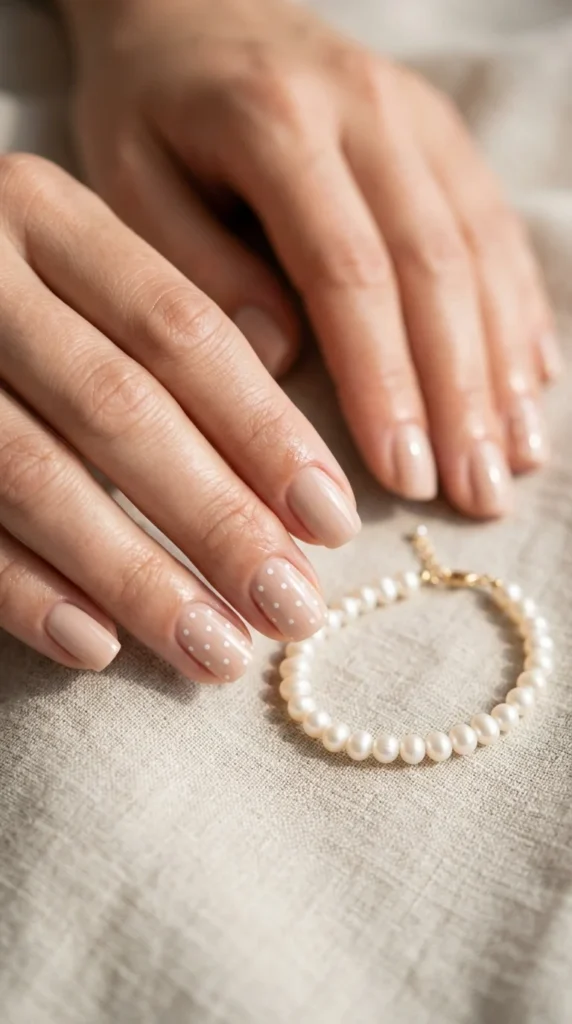 2. Tiny Polka Dot Accent Nails.webp