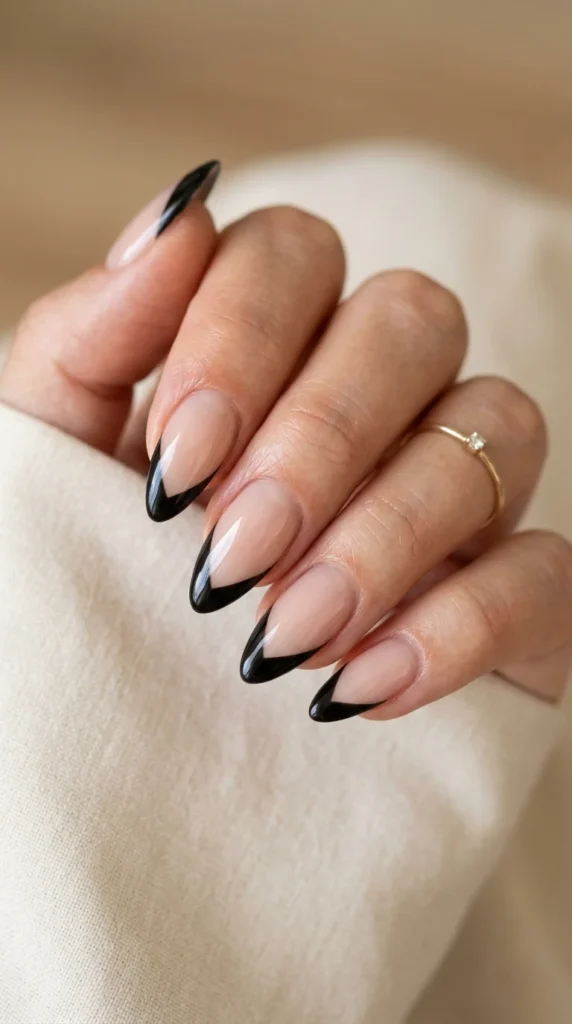 2. V-Shaped Black French Tips.webp